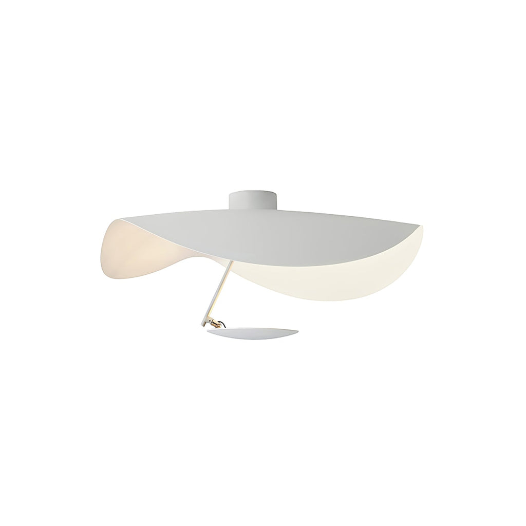 Solara Plafonnier Abat-jour Courbé et Intérieur Doré - Neutralighting