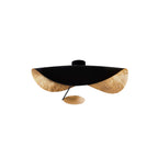Solara Plafonnier Abat-jour Courbé et Intérieur Doré - Neutralighting