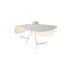 Solara Plafonnier Abat-jour Courbé et Intérieur Doré - Neutralighting