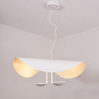 Lustra Suspension Lampe Abat-jour Courbé Noir et Or - Neutralighting