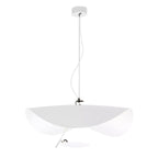 Lustra Suspension Lampe Abat-jour Courbé Noir et Or - Neutralighting