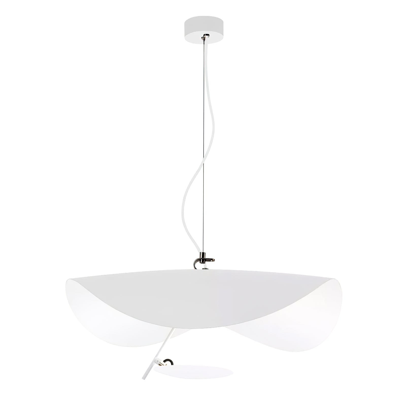Lustra Suspension Lampe Abat-jour Courbé Noir et Or - Neutralighting