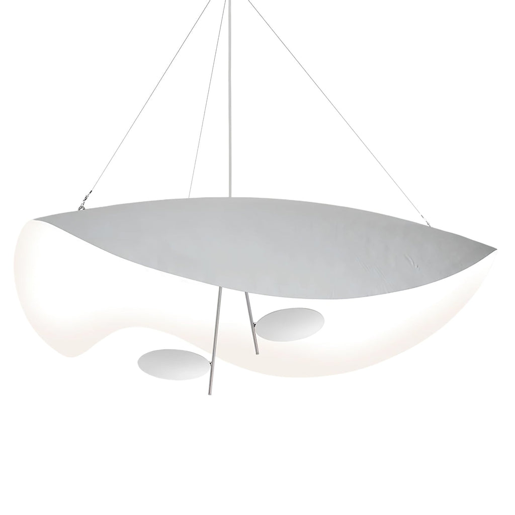Lustra Suspension Lampe Abat-jour Courbé Noir et Or - Neutralighting