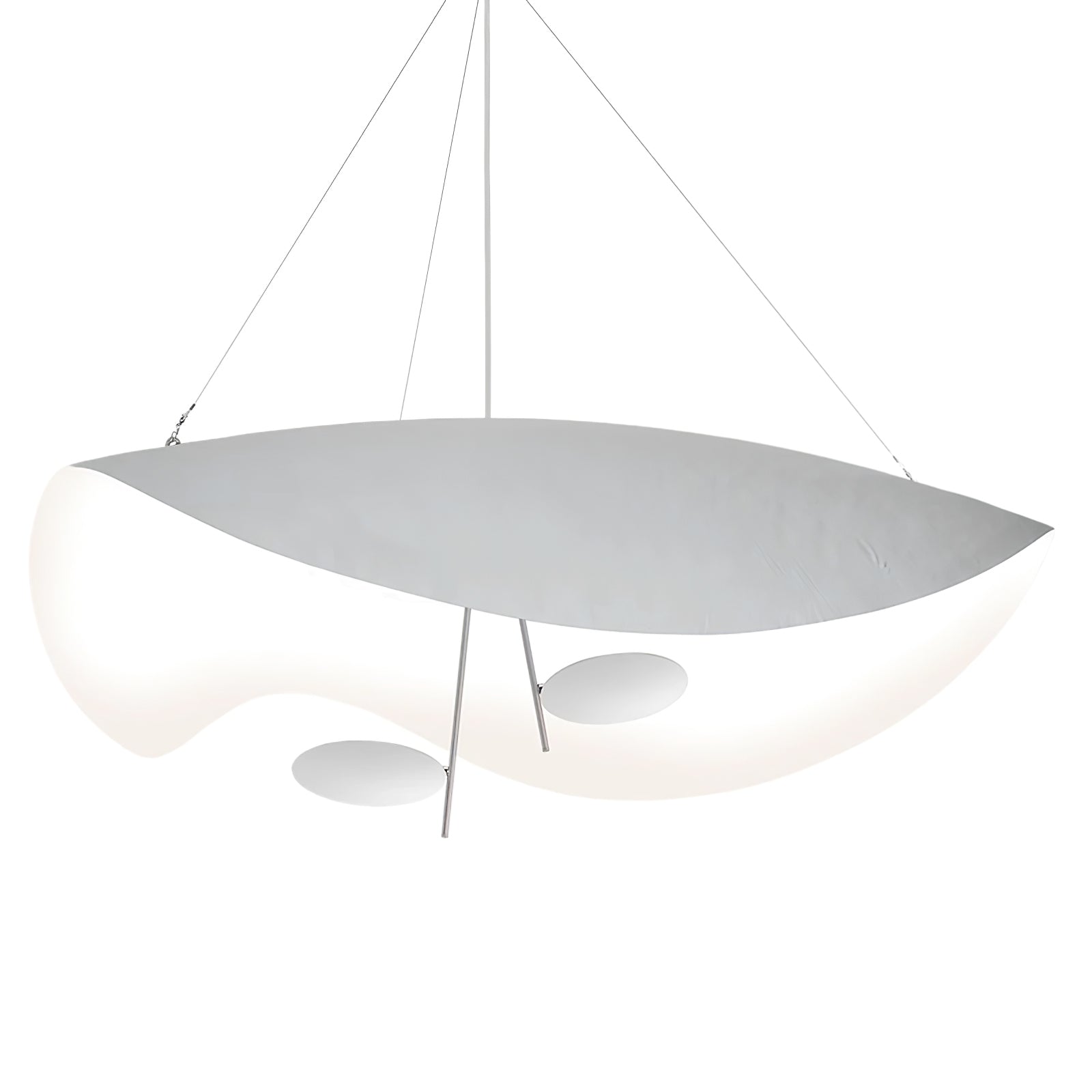 Lustra Suspension Lampe Abat-jour Courbé Noir et Or - Neutralighting