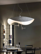 Lustra Suspension Lampe Abat-jour Courbé Noir et Or - Neutralighting