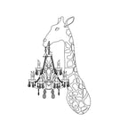 Giraffe Applique Murale Sculpture Artistique Lustre - Neutralighting