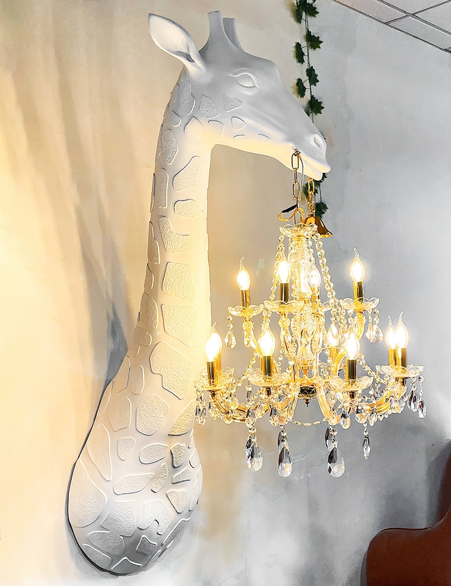 Giraffe Applique Murale Sculpture Artistique Lustre - Neutralighting