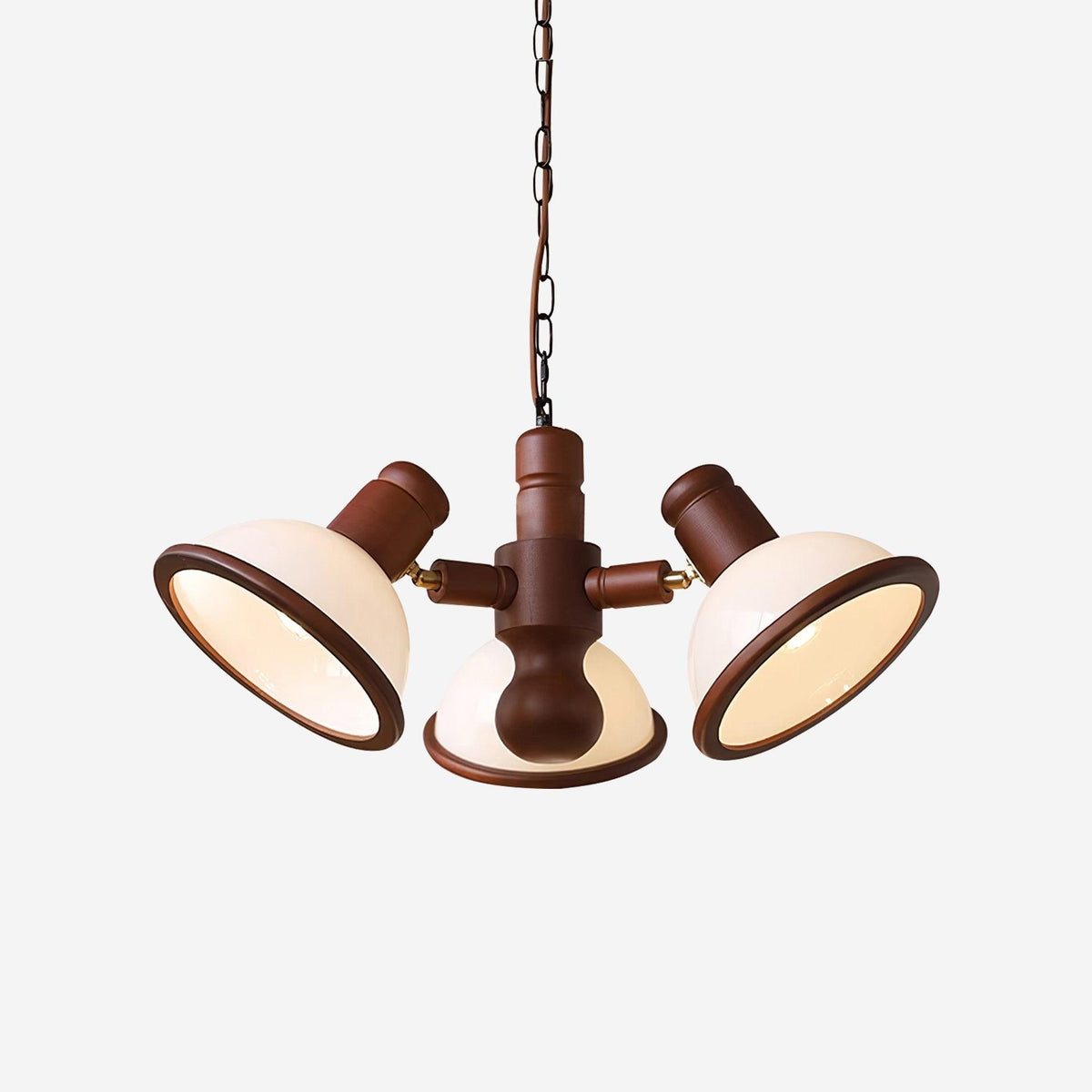 Girona Chandelier à Bras Triples Ajustables en Verre - Neutralighting