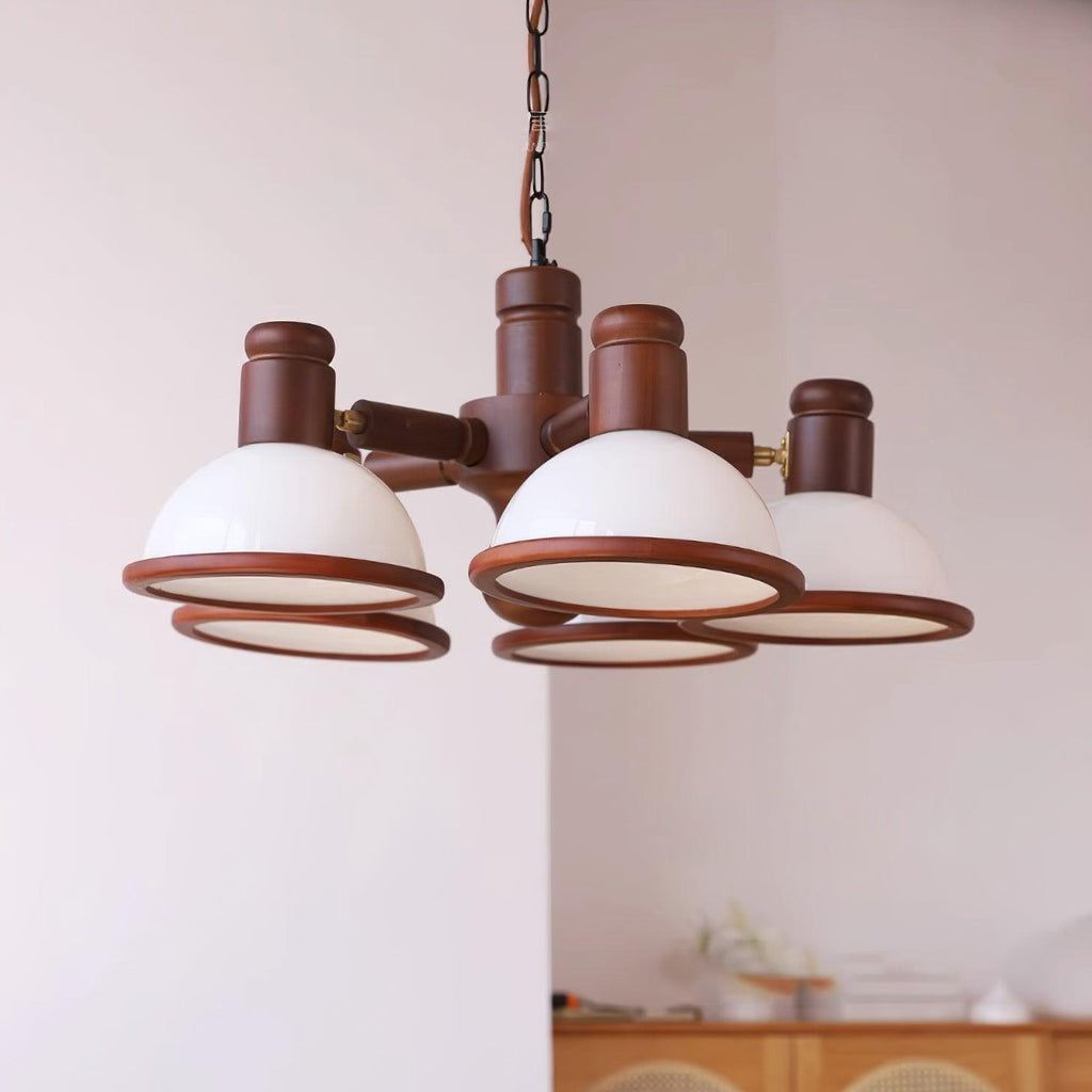 Girona Chandelier à Bras Triples Ajustables en Verre - Neutralighting
