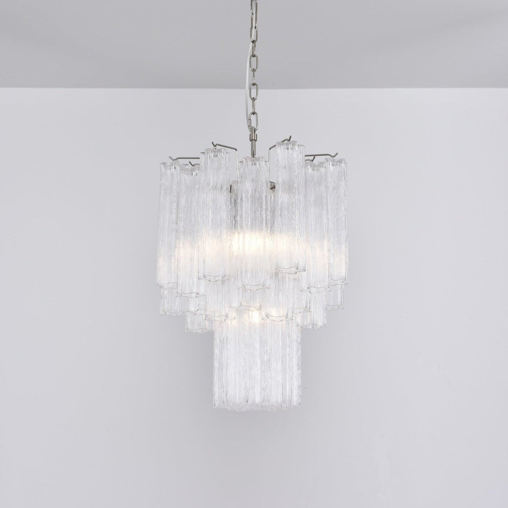 Aurora Chandelier en Verre Clair Moderne - Neutralighting