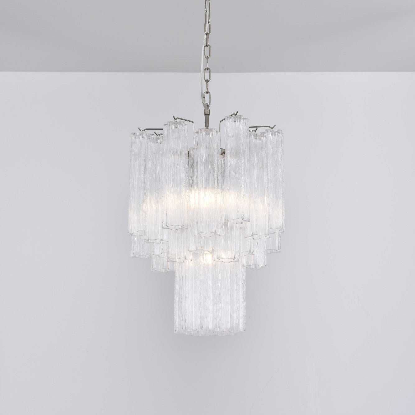 Aurora Chandelier en Verre Clair Moderne - Neutralighting
