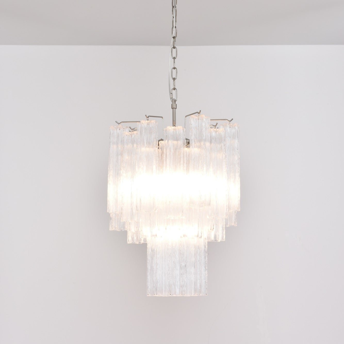Aurora Chandelier en Verre Clair Moderne - Neutralighting