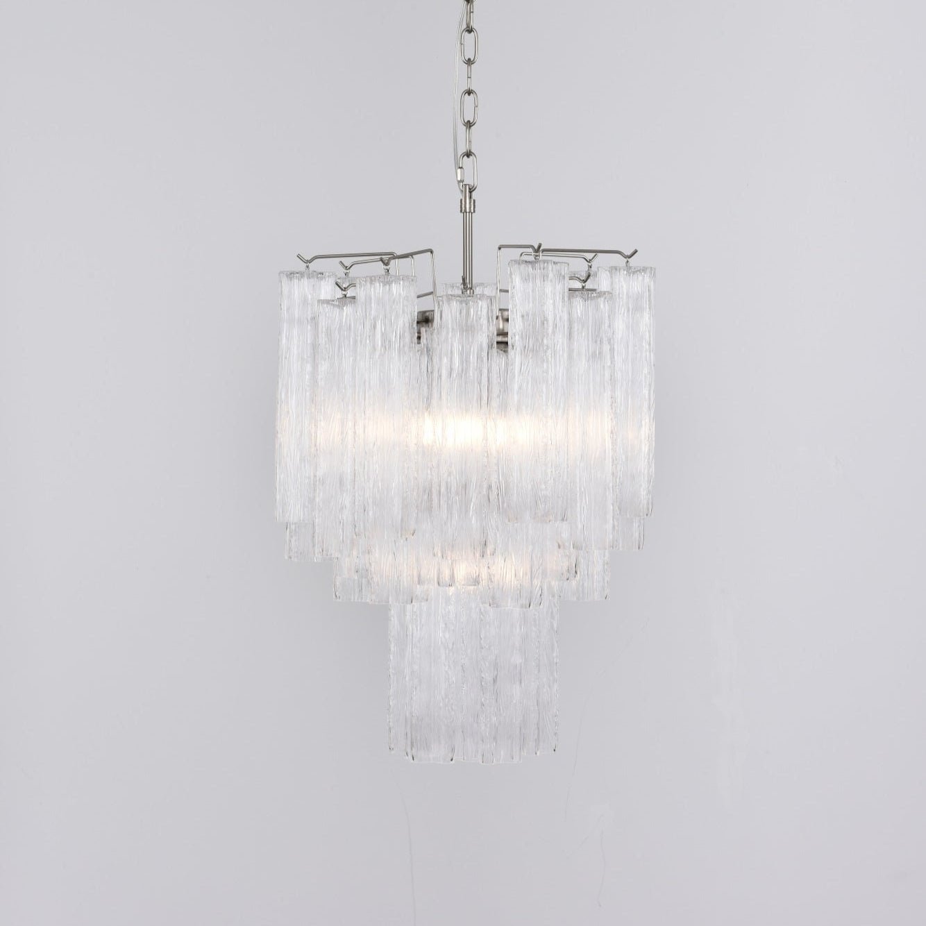 Aurora Chandelier en Verre Clair Moderne - Neutralighting