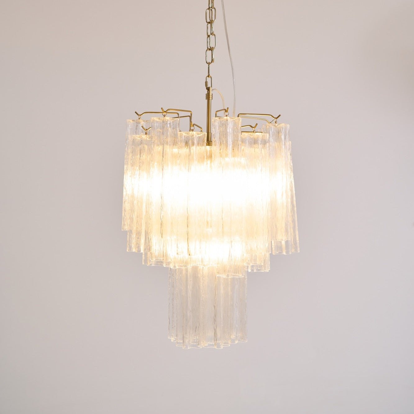 Aurora Chandelier en Verre Clair Moderne - Neutralighting