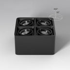 Solara Projecteur Encastré Jumeau LED Angulaire Minimaliste - Neutralighting