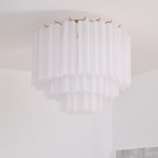 Aurora Plafonnier Blanc Murano Verre Superposé Élégant Moderne - Neutralighting