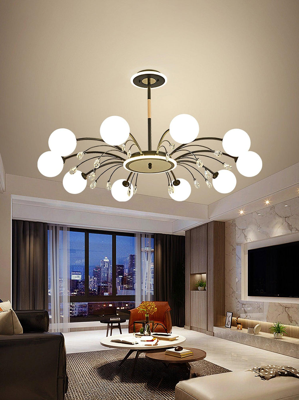 Lustra Suspension en Verre Goutte de Pluie - Neutralighting