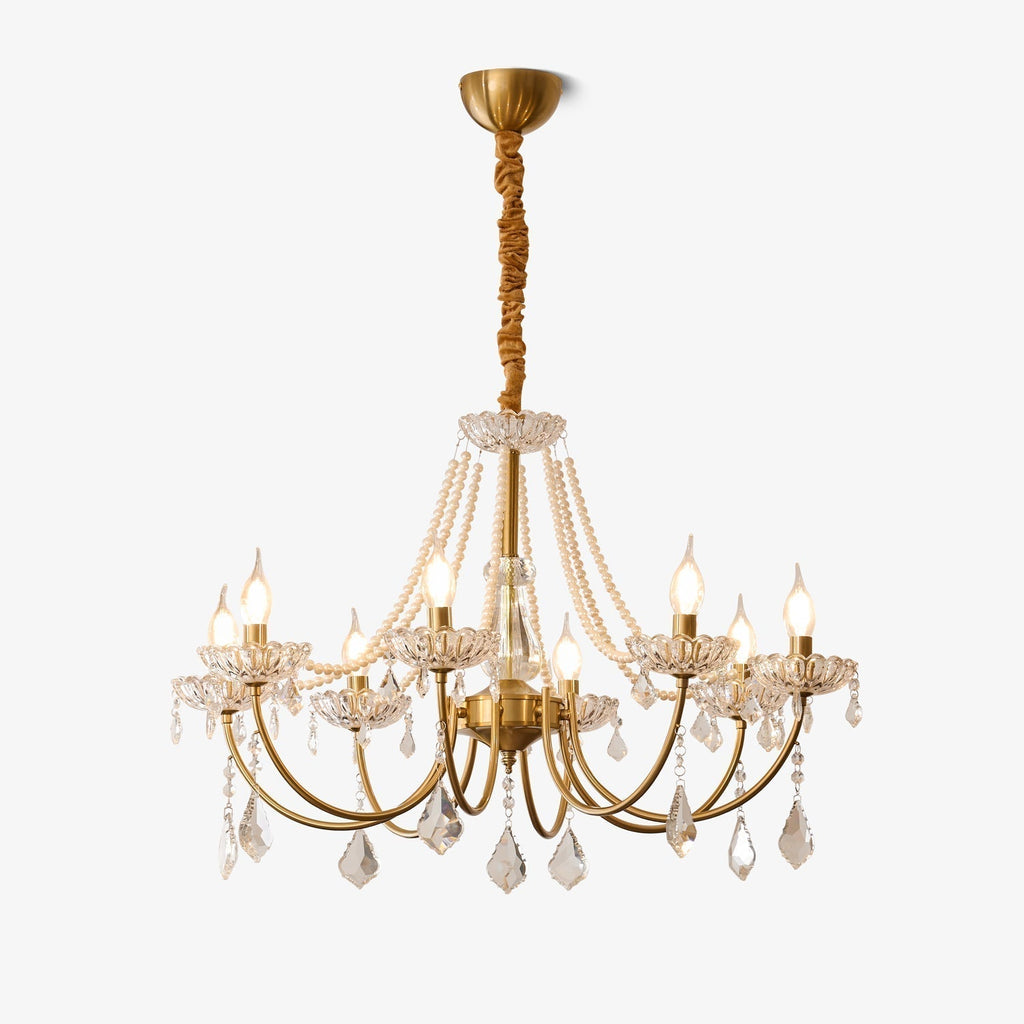 Cevaris Lustre Postmoderne de Luxe en Cristal et Perles - Neutralighting