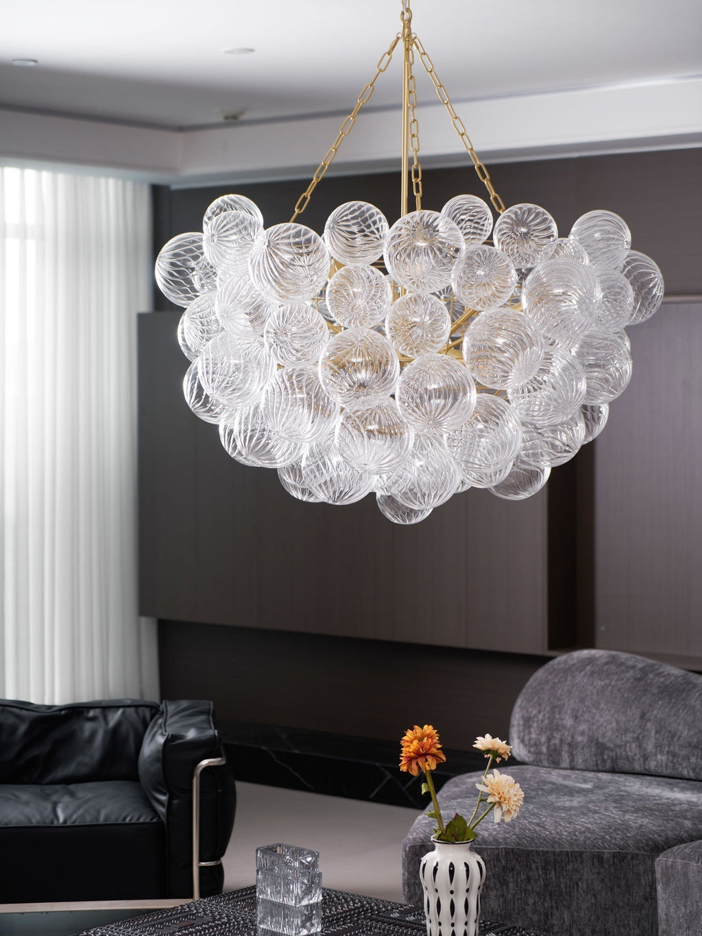 Aurora Lustre Moderne en Verre Boule Bulle - Neutralighting