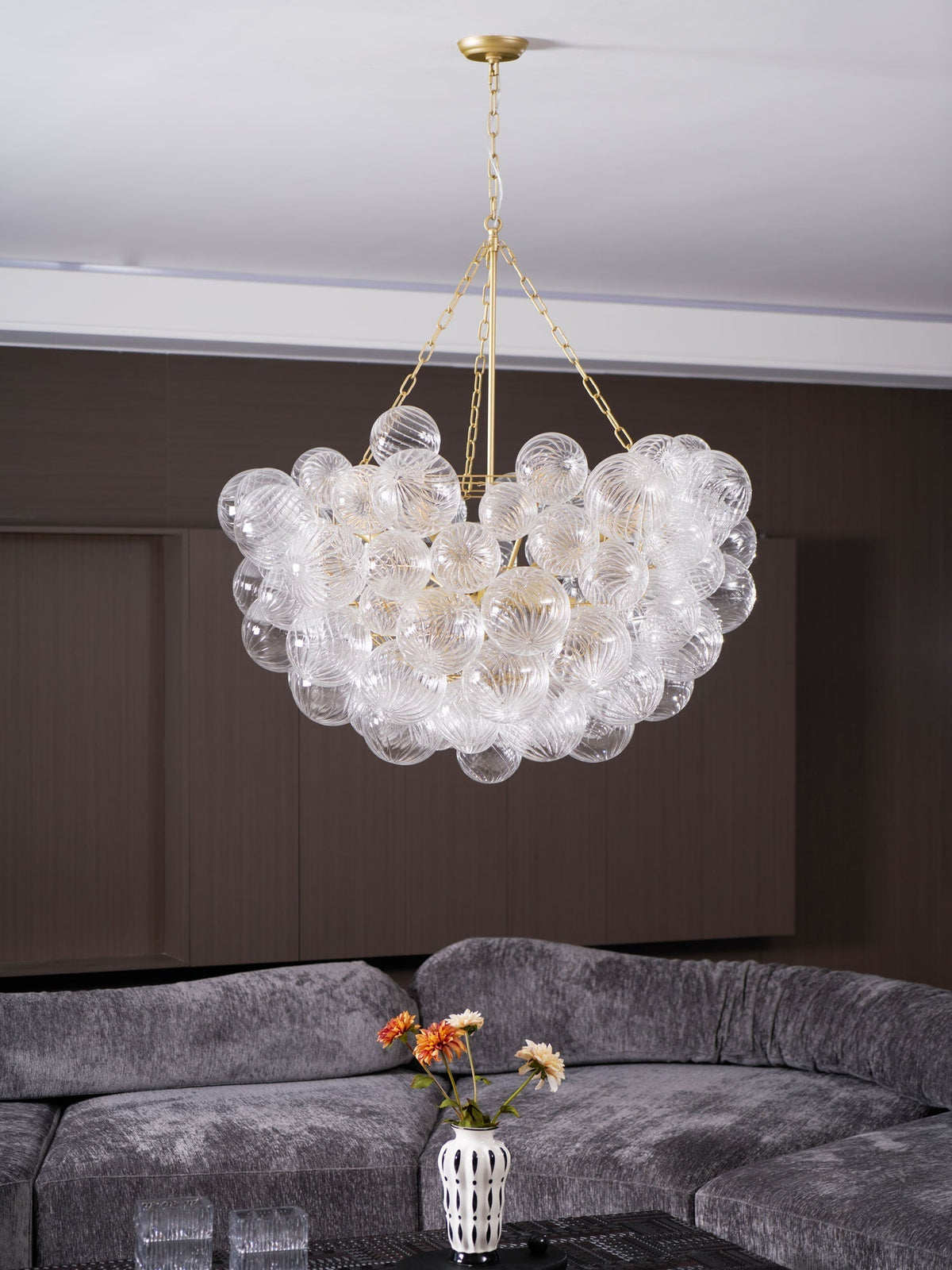 Aurora Lustre Moderne en Verre Boule Bulle - Neutralighting