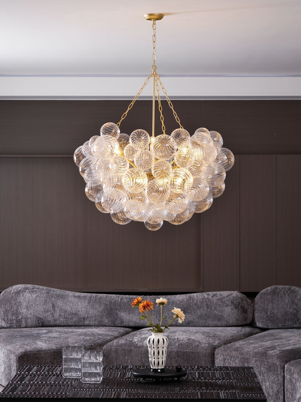 Aurora Lustre Moderne en Verre Boule Bulle - Neutralighting