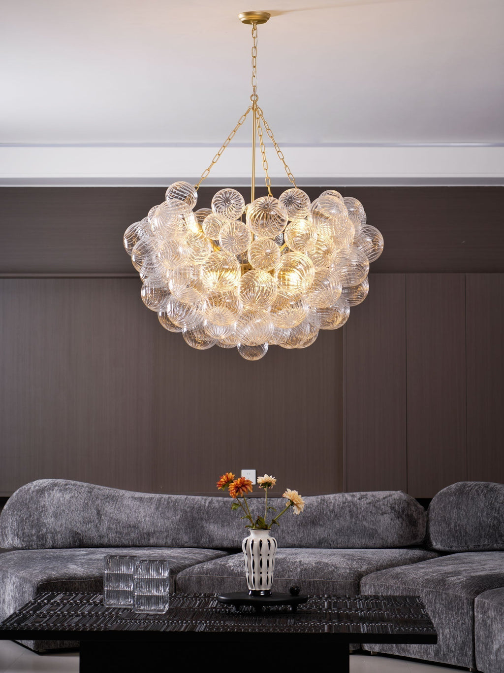 Aurora Lustre Moderne en Verre Boule Bulle - Neutralighting