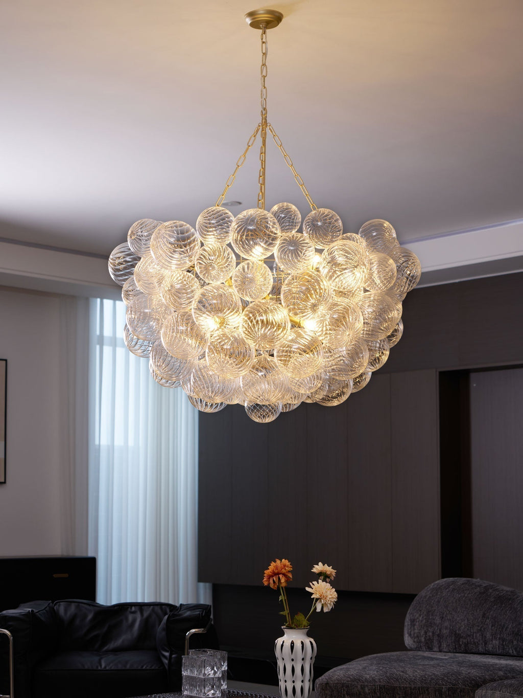 Aurora Lustre Moderne en Verre Boule Bulle - Neutralighting