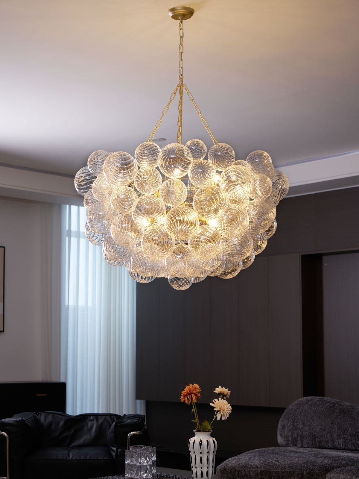 Aurora Lustre Moderne en Verre Boule Bulle - Neutralighting