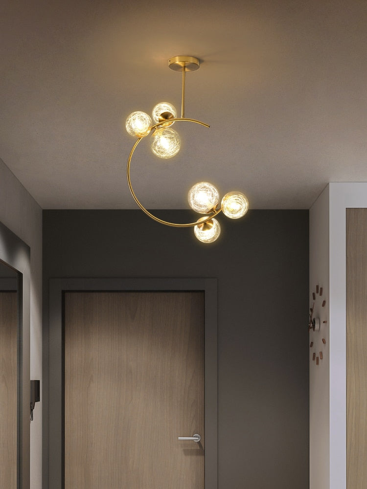 Valentina Boule de Verre Bulles Lampes Suspendues Lampes Dorées Suspension - Neutralighting