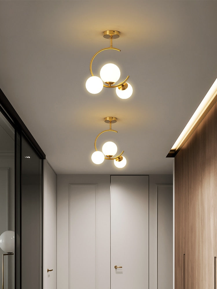 Valentina Boule de Verre Bulles Lampes Suspendues Lampes Dorées Suspension - Neutralighting