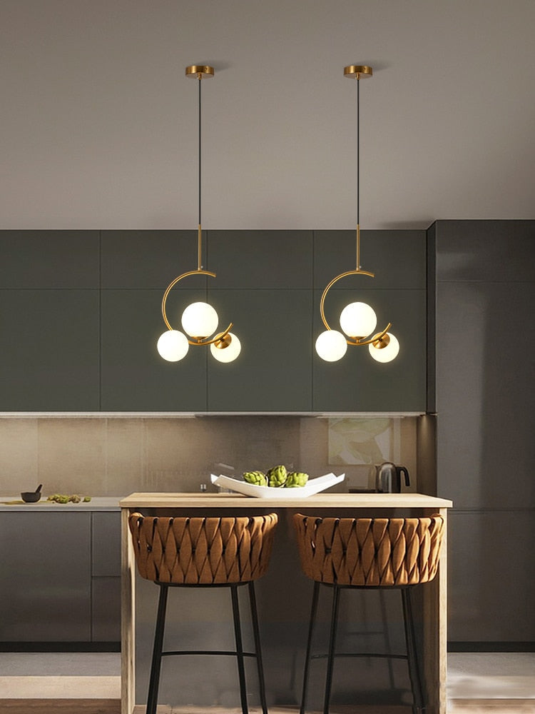 Valentina Boule de Verre Bulles Lampes Suspendues Lampes Dorées Suspension - Neutralighting