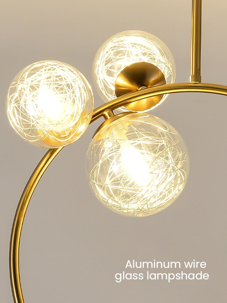 Valentina Boule de Verre Bulles Lampes Suspendues Lampes Dorées Suspension - Neutralighting
