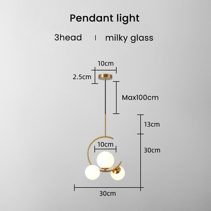 Valentina Boule de Verre Bulles Lampes Suspendues Lampes Dorées Suspension - Neutralighting