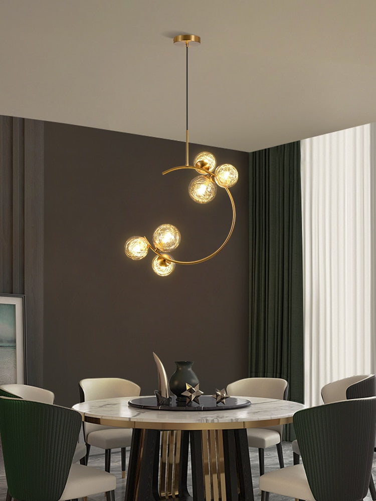 Valentina Boule de Verre Bulles Lampes Suspendues Lampes Dorées Suspension - Neutralighting
