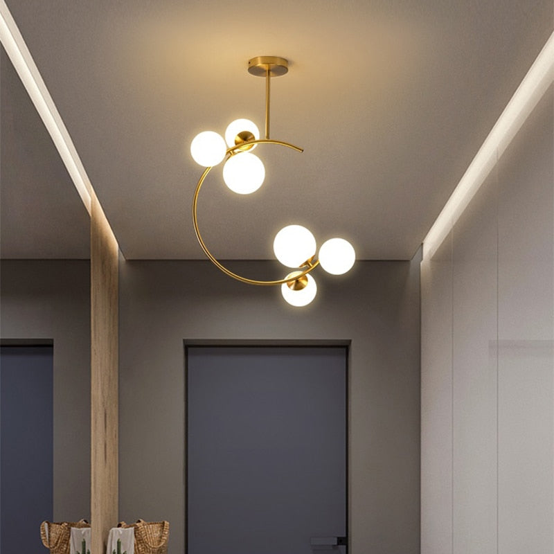 Valentina Boule de Verre Bulles Lampes Suspendues Lampes Dorées Suspension - Neutralighting