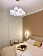 Lustra Chandelier en Verre avec Guirlande en Verre Dépoli - Neutralighting