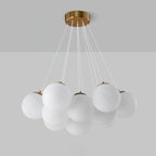 Lustra Chandelier en Verre avec Guirlande en Verre Dépoli - Neutralighting