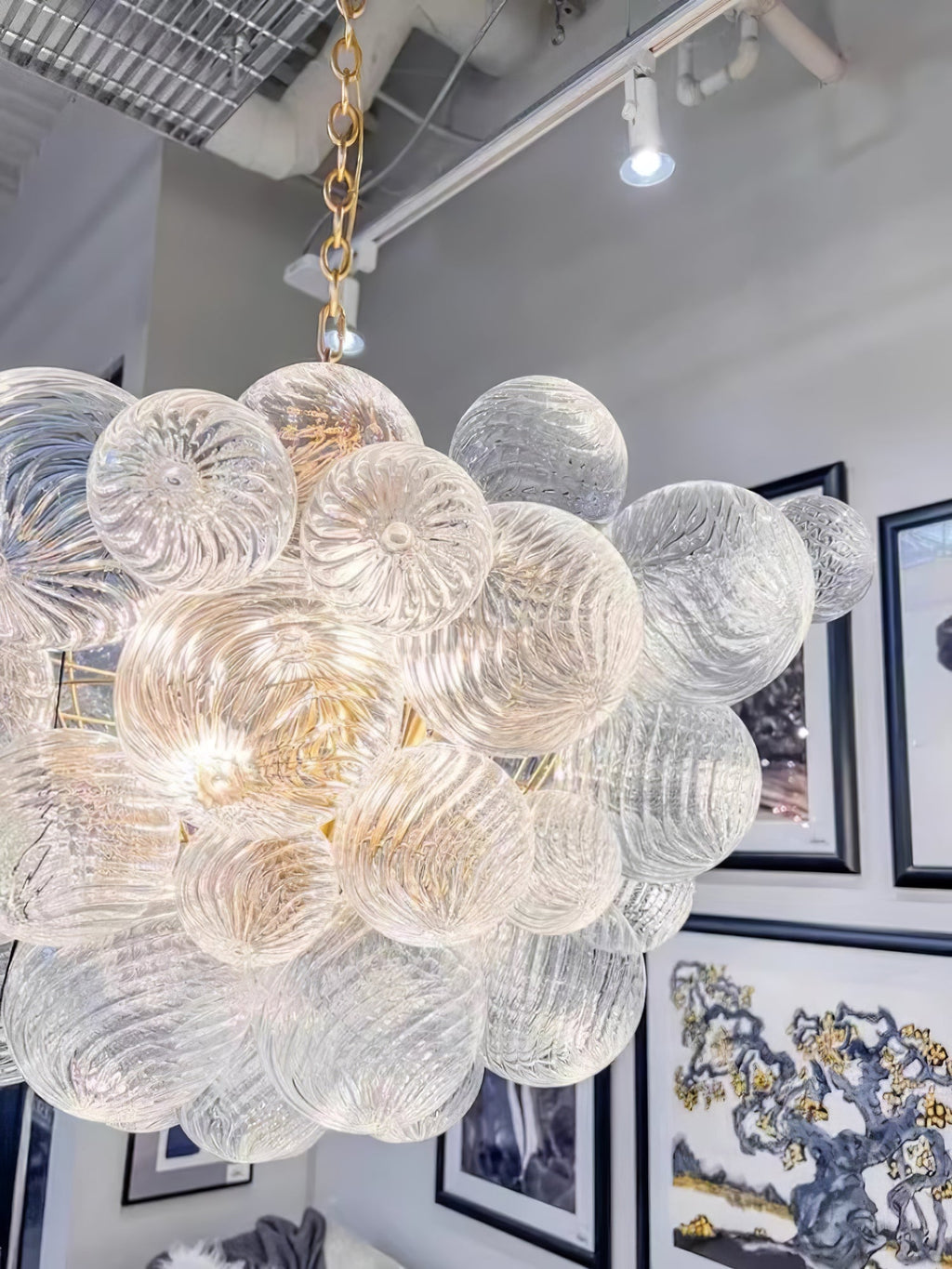 Aurora Lustre Moderne en Verre Boule Bulle - Neutralighting