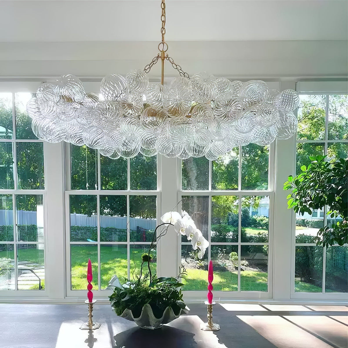 Aurora Lustre Moderne en Verre Boule Bulle - Neutralighting
