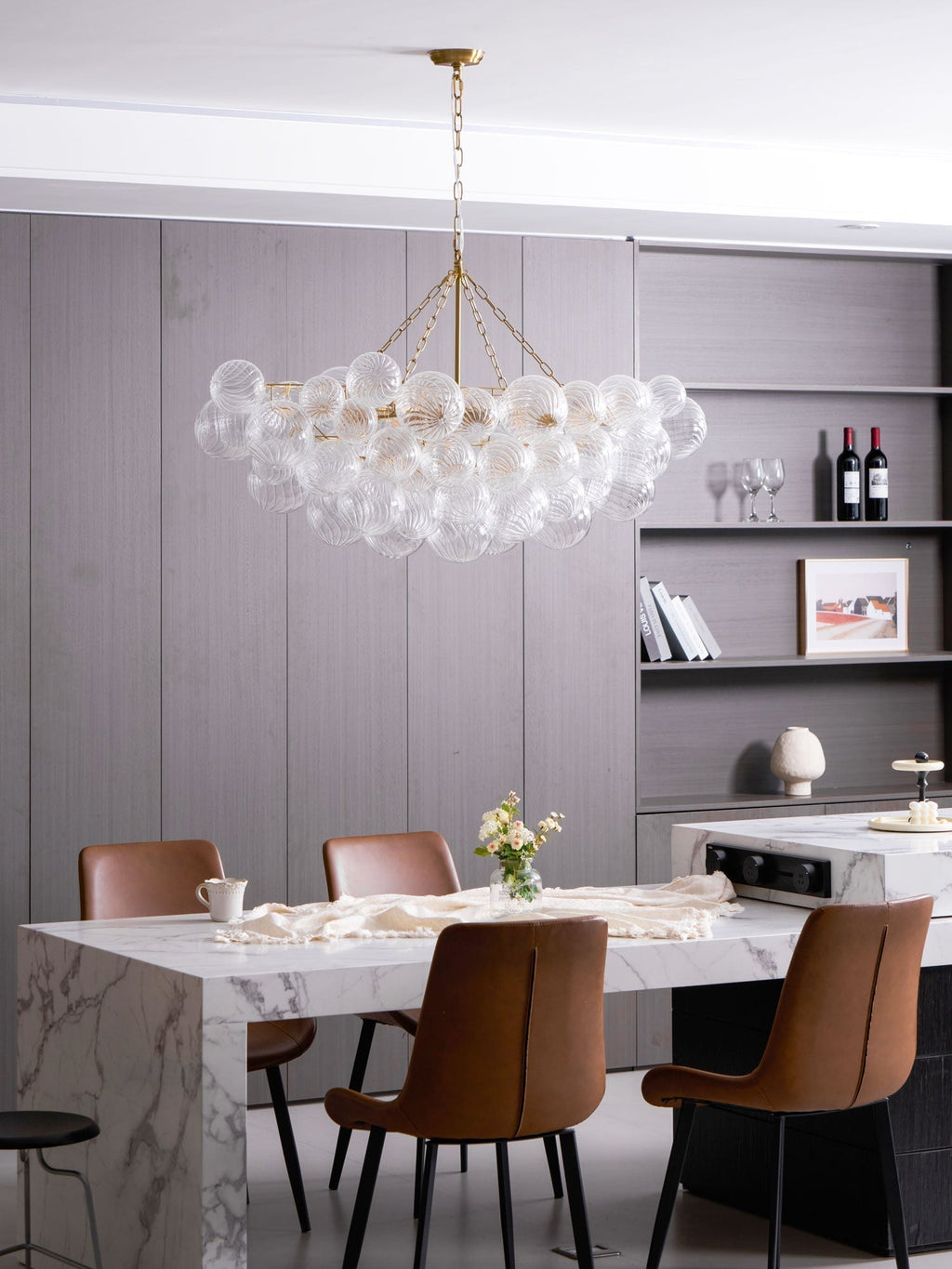 Aurora Lustre Moderne en Verre Boule Bulle - Neutralighting