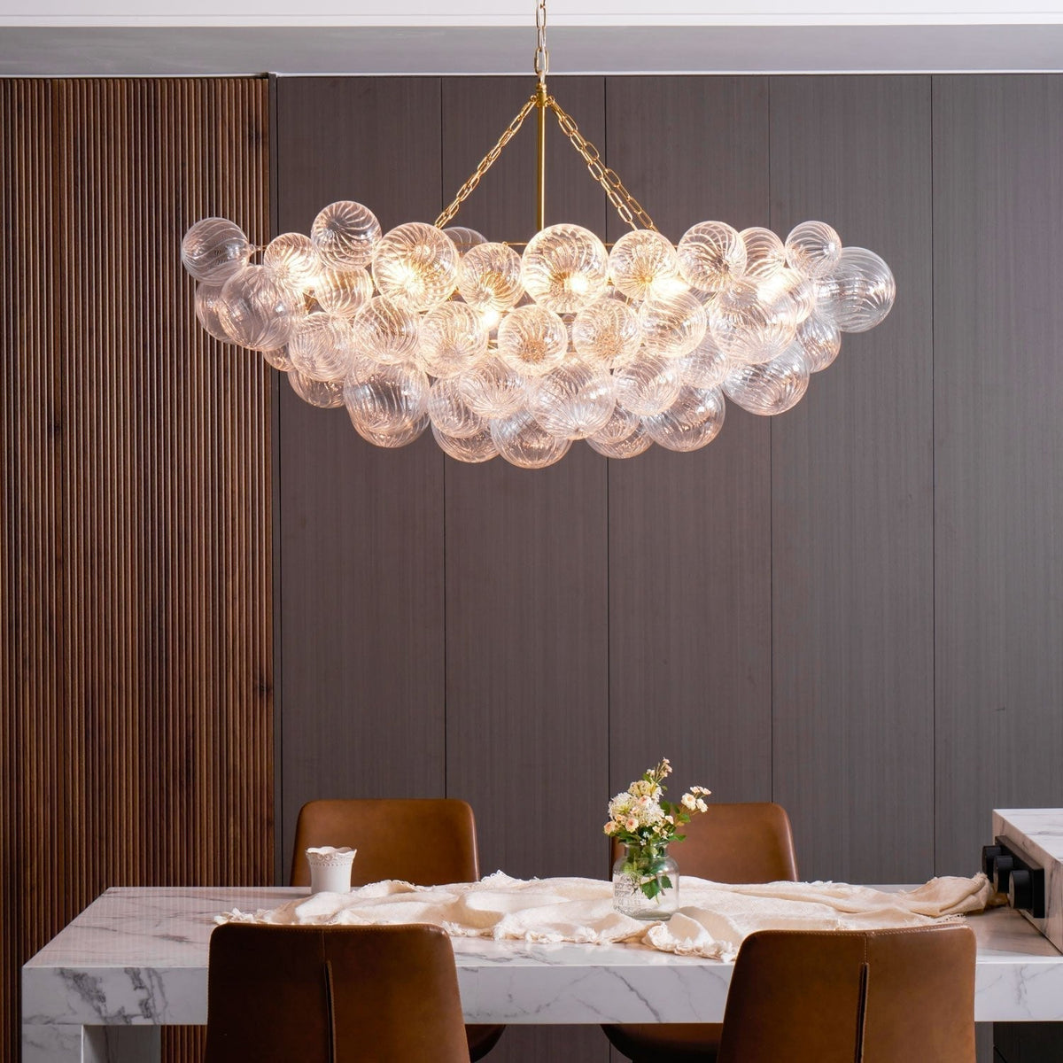 Aurora Lustre Moderne en Verre Boule Bulle - Neutralighting