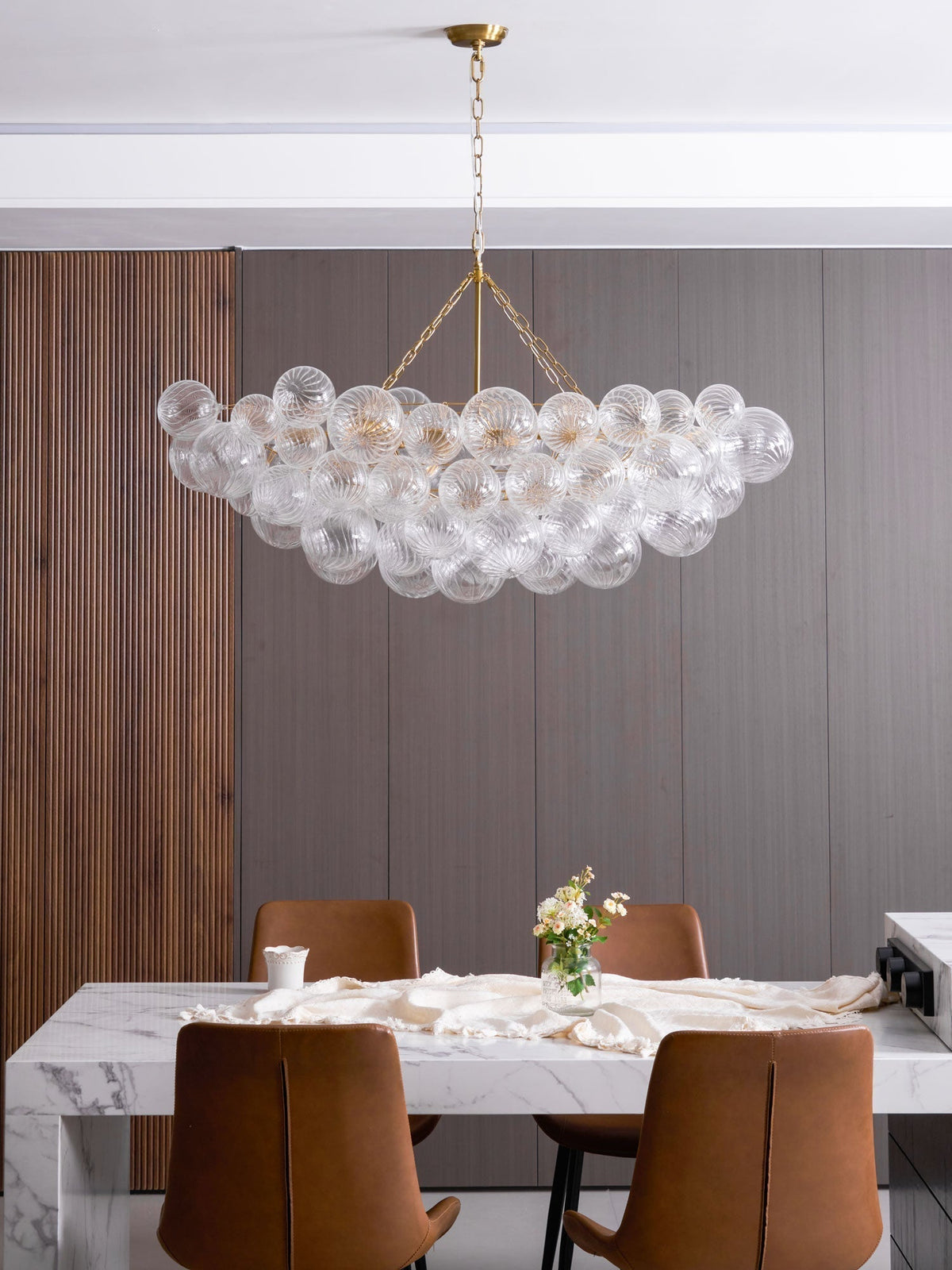 Aurora Lustre Moderne en Verre Boule Bulle - Neutralighting