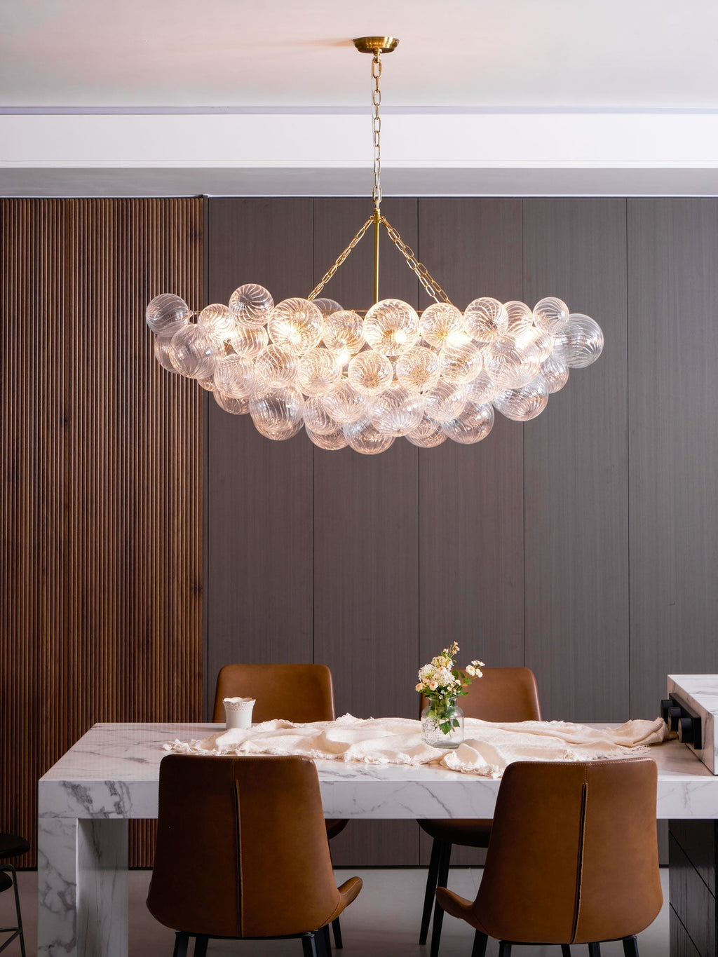 Aurora Lustre Moderne en Verre Boule Bulle - Neutralighting