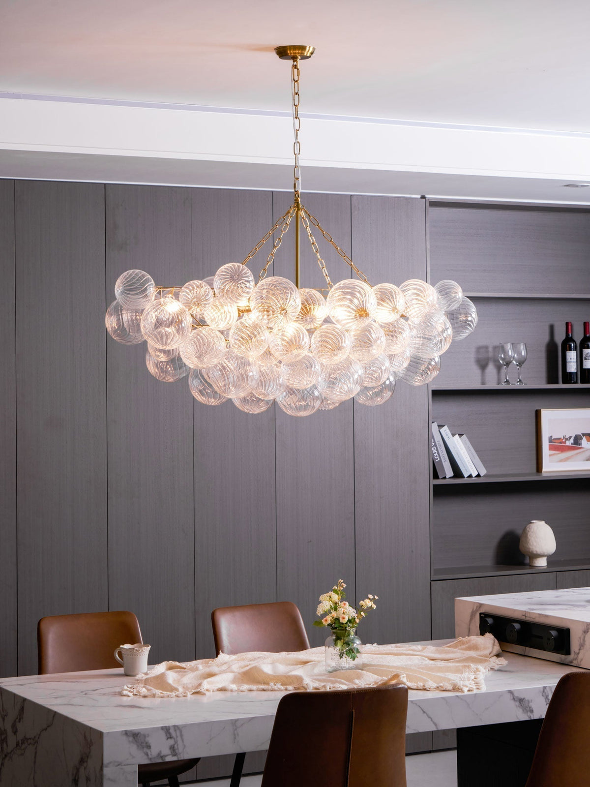 Aurora Lustre Moderne en Verre Boule Bulle - Neutralighting
