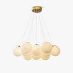 Lustra Chandelier en Verre avec Guirlande en Verre Dépoli - Neutralighting