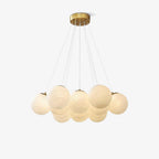 Lustra Chandelier en Verre avec Guirlande en Verre Dépoli - Neutralighting
