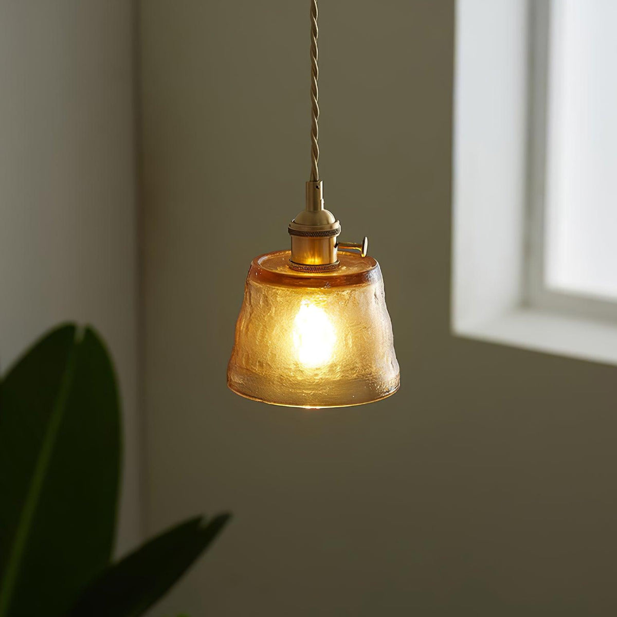 Lustra Suspension Lampe en Cuivre et Verre - Neutralighting