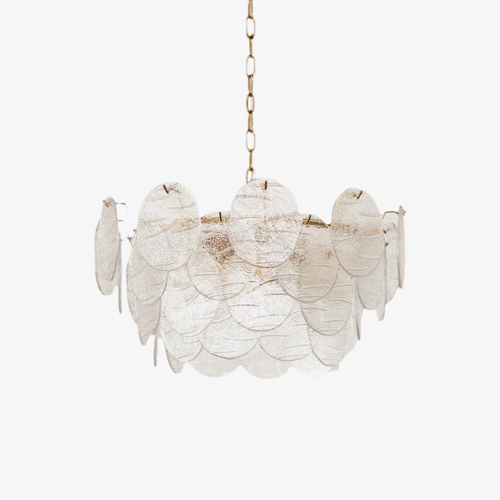 Lustra Chandelier Disque en Verre Doré - Neutralighting
