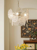 Lustra Chandelier Disque en Verre Doré - Neutralighting