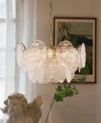 Lustra Chandelier Disque en Verre Doré - Neutralighting